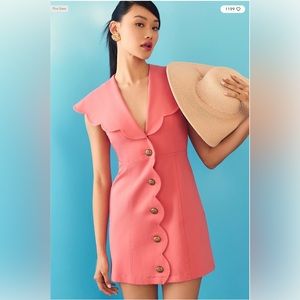 ISO Maeve Scallop Dress in Coral OR White
